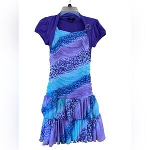 Iz Byer Kids Dress Purple and Blue